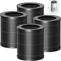 4 Pack MR2566 Filter Compatible with MORENTO MR2566 Air Purifier, 3-in-1 HEPA Activated Carbon Pre-Filter, Basic Version