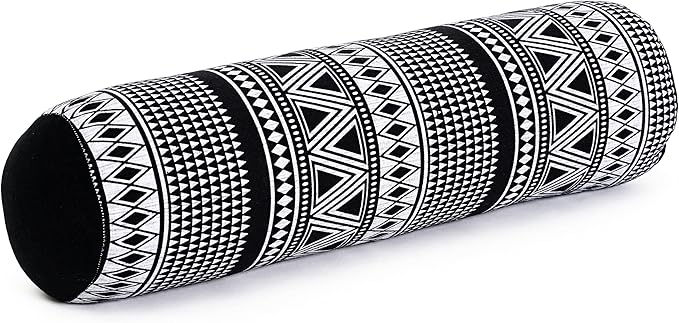 Leewadee Small Yoga Bolster – Shape-Retaining Cervical Neck Roll, Tube Pillow for Comfortable Reading, Kapok Filling, 22 x 6 x 6 inches-FlexoryFit