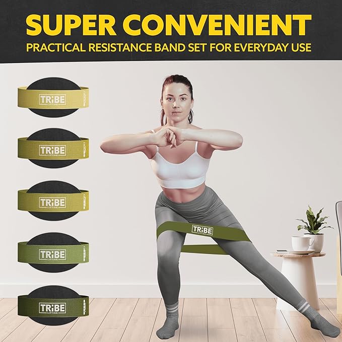 Fabric Resistance Bands for Working Out - Booty Bands for Women and Men - Exercise Bands Resistance Bands Set - Workout Bands Resistance Bands for Legs - Fitness Bands-FlexoryFit