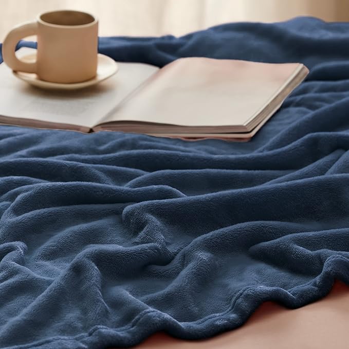 Bedsure Fleece Blankets King Size Mineral Blue - Bed Blanket Soft Lightweight Plush Cozy Fuzzy Luxury Microfiber, 108x90 inches