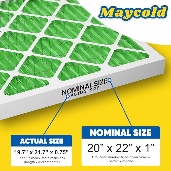Maycold 20x22x1 MERV 13 Furnace Air Filter, High-Performance HVAC AC Filters - Image 3