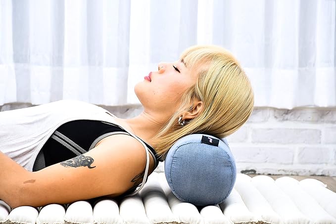 Leewadee Small Yoga Bolster – Shape-Retaining Cervical Neck Roll, Tube Pillow for Comfortable Reading, Kapok Filling, 22 x 6 x 6 inches-FlexoryFit