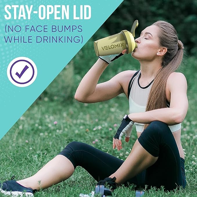 '-6 PACK- 20 OZ Protein Shaker Bottles for Protein Mixes, Shaker Cups for Protein Shakes, Small Shaker Bottle Pack, Shaker Cup, Shakers for protein Shakes (Pastel Shades - 6 Pack)-FlexoryFit