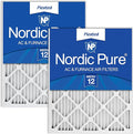 Nordic Pure 20x20x1 (19 1/2 x 19 1/2 x 3/4) Pleated MERV 12 Air Filters 2 Pack
