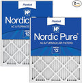 Nordic Pure 18x24x1 (17 1/2 x 23 1/2 x 3/4) Pleated MERV 12 Air Filters 2 Pack