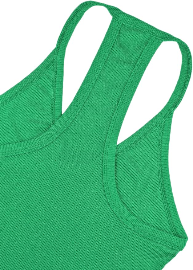 iGENJUN Workout Tops for Women Racerback Basic Tank Summer 2025 Camisole V Neck Slim Fit Ribbed Sleeveless-FlexoryFit