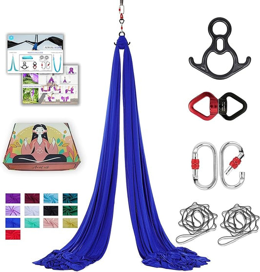 Aerial Silks 11 Yards Aerial Silks For Home Aerial Yoga Swing Aerial Yoga Hammock Swing Aerial Silk For Gymnastics-FlexoryFit