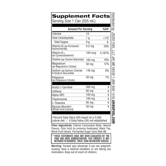 Jocko GO Energy Drink - Keto, Vitamin B12, Vitamin B6, Electrolytes, L Theanine, Magnesium- Energy Boost, Sugar Free Nootropic Monk Fruit Blend - 12 Pack (Iced Tea - Lemonade)-FlexoryFit