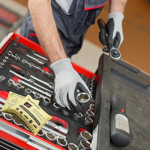 Rechargeable Gun Safe Dehumidifier, 6 Packs 8U Indicating Desiccant Packs with Transparent Window for Storage Reusable Silica Gel Packets Moisture Absorbers Safe Dehumidifier