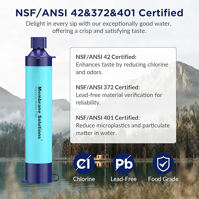 Membrane Solutions Straw Water Filter S1, NSF/ANSI 42&372&401 certificated - Image 3