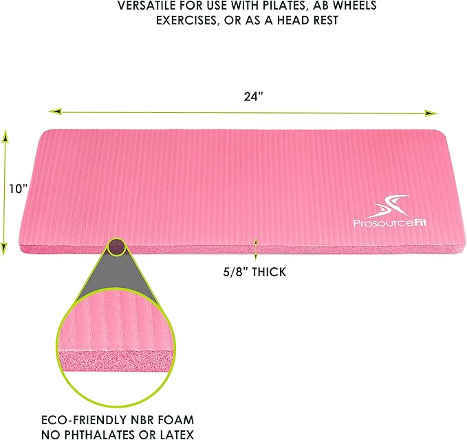 ProsourceFit Extra Thick Yoga Knee Pad and Elbow Cushion 15mm (5/8”) Fits Standard Mats for Pain Free Joints in Yoga, Pilates, Floor Workouts-FlexoryFit