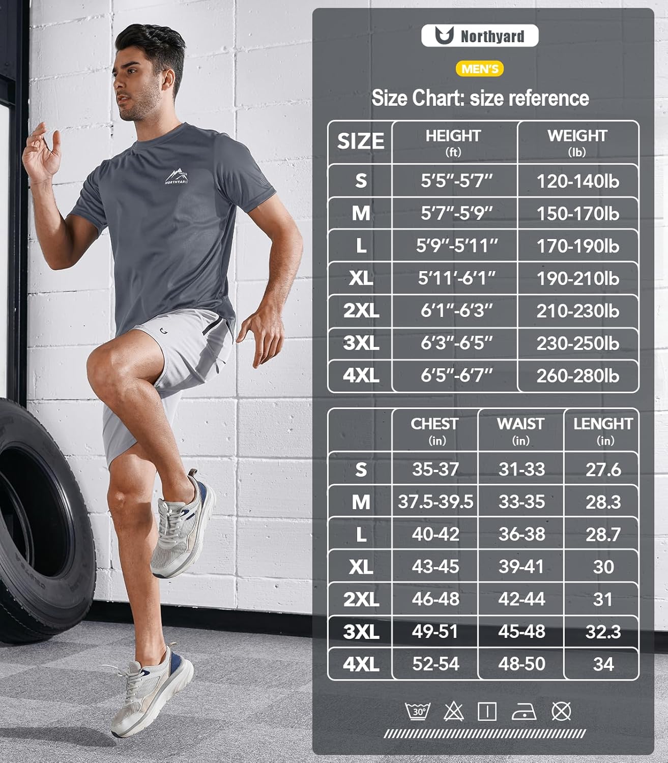 NORTHYARD Men's UPF 50+ Sun Protection Shirts Swim SPF UV Quick Dry Short Sleeve T-Shirts for Athletic Fishing Rash Guard