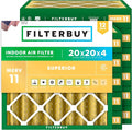 Filterbuy 20x20x4 Air Filter MERV 11 Superior Pet & Allergy Defense, by Filterbuy