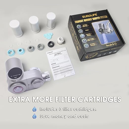 Combo Eurolife Faucet Mount Water Filter EL-LS-A13, LED Sink Water Filter - Image 9