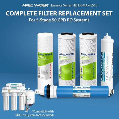 APEC Water Reverse Osmosis Filter Replacement Set, 5-Stage RO System Filters - Image 2