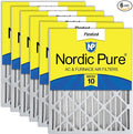 Nordic Pure 16x25x4 Pleated MERV 10 Air Filters 6 Pack by NordicPure