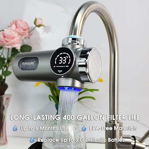 Combo Eurolife Faucet Mount Water Filter EL-LS-A15, LED Sink Water Filter - Image 5