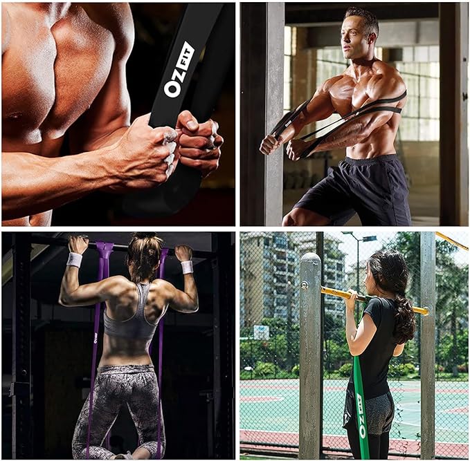 Pull Up Bands, Resistance Bands, Pull Up Assistance Bands Set for Men & Women, Exercise Workout Bands for Working Out, Body Stretching, Physical Therapy, Muscle Training-FlexoryFit