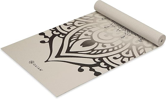 Gaiam Yoga Mat - Premium 5mm Print Thick Non Slip Exercise & Fitness Mat for All Types of Yoga, Pilates & Floor Workouts (68" x 24" x 5mm)-FlexoryFit