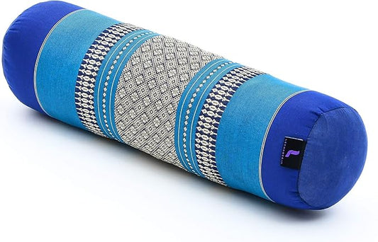 Leewadee Small Yoga Bolster – Shape-Retaining Cervical Neck Roll, Tube Pillow for Comfortable Reading, Kapok Filling, 22 x 6 x 6 inches-FlexoryFit