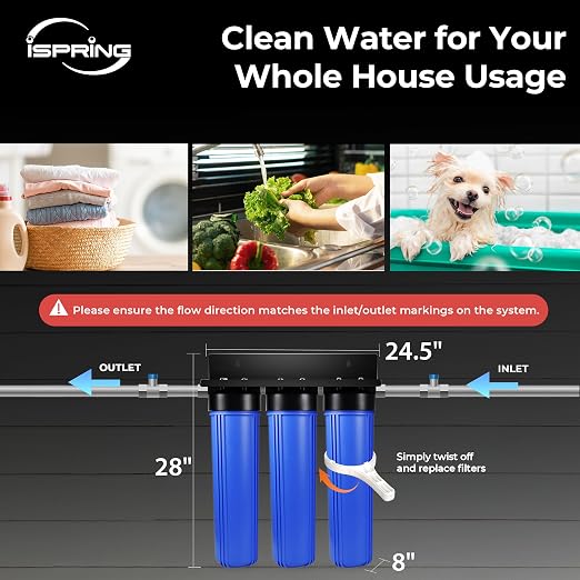 iSpring Iron, Hydrogen Sulfide, Manganese Whole House Water Filter System - Image 4