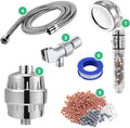 Original StoneStream EcoPower High Pressure Handhled Shower Head + Shower Filter + Wall Adapter Kit