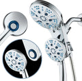 AquaCare Magneton High-Pressure 48-mode Luxury 3-way Combo System with Magnetic Guidance Docking, Giant Rain & Handheld Shower Head, Hygienic Jets and 6 ft. Stainless Steel Hose, All Chrome Finish