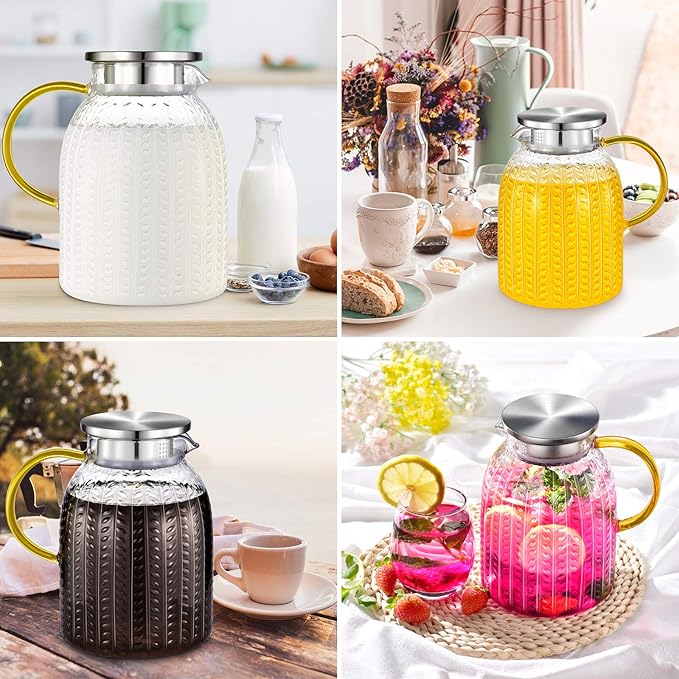 Aofmee 60oz Glass Pitcher, Water Pitcher - Image 4
