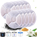 RBAYSALE Cat Water Fountain Filters 12 Pack Cat Fountain Filter Replacement, 3 Triple Filtration System, Activated Carbon Filters for 84oz/2.5L Automatic Cat Fountain