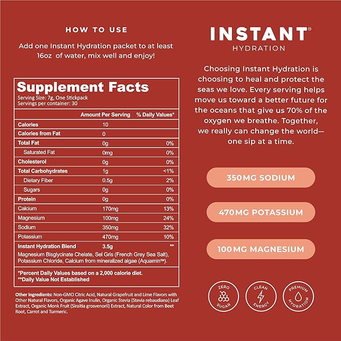 Instant Hydration Electrolytes Powder Packets - Paloma Electrolyte Drink Mix - Zero Sugar - Keto, Vegan, Gluten-Free, Non-GMO - Boost Recovery, Brain Health, Muscle & Tissue Support- 30 Sticks-FlexoryFit