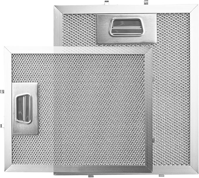 W10915369 Range Hood Filter 8.75 X 7.5 Inch Fit for Kitch-en Aid Whirlpo-ol Je-nn Air Exhaust Fan Filters 5-Layer Aluminum Grease Vent Filter Replacement PS11769929 W10727013 AP6037197 4455083 2pack