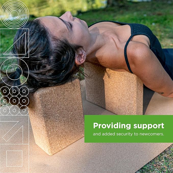 Go4Cork Cork Yoga Block for Yoga, Pilates & Meditation | Non-Slip, Hypoallergenic, Sustainable, Non-Toxic Yoga Block-FlexoryFit