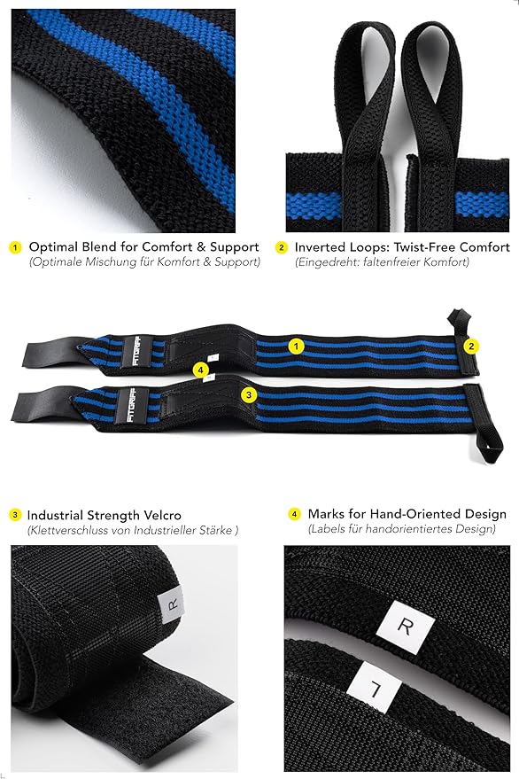 Fitgriff® Lifting Straps & Wrist Wraps (Bundle) Superior Support for Weightlifting & Gym Workouts - for Men and Women-FlexoryFit