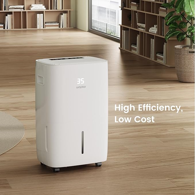Waykar 130 Pints 6,500 Sq. Ft Dehumidifier with Drain Hose for Commercial and Industrial Large Rooms, Warehouses, Storages, Home, Basements and Bedroom with 2.04 Gal Water Tank