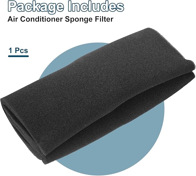 PATIKIL 39" x 20" x 0.8" Air Conditioner Filter Replacement, Washable Reusable Cut to Fit Foam Filter Air Filter for RV AC Vent Window Purifiers Computer, 40PPI