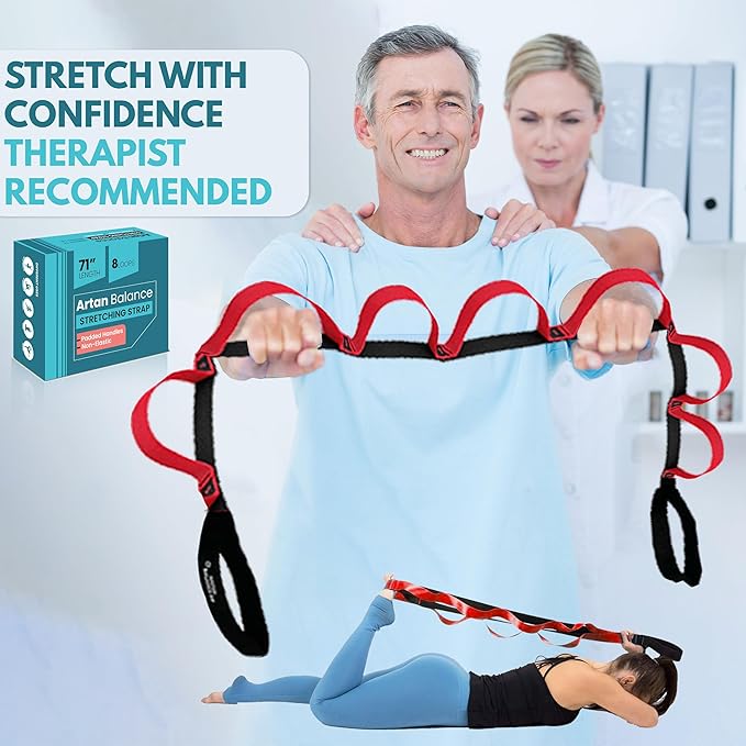 Stretching Straps for Flexibility, Balance, and Leg Stretching – Multiple Styles for Yoga, Ballet, Dance, Gymnastics & Physical Therapy-FlexoryFit