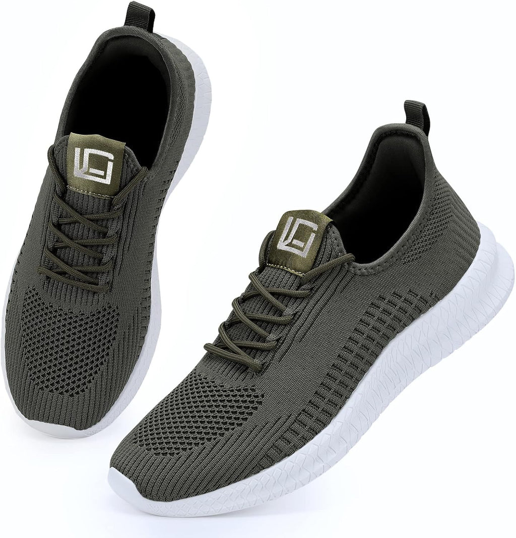 LCGJR Men's Running Shoes Ultra Lightweight Breathable Comfortable Walking Shoes Casual Fashion Sneakers Mesh Workout Shoes