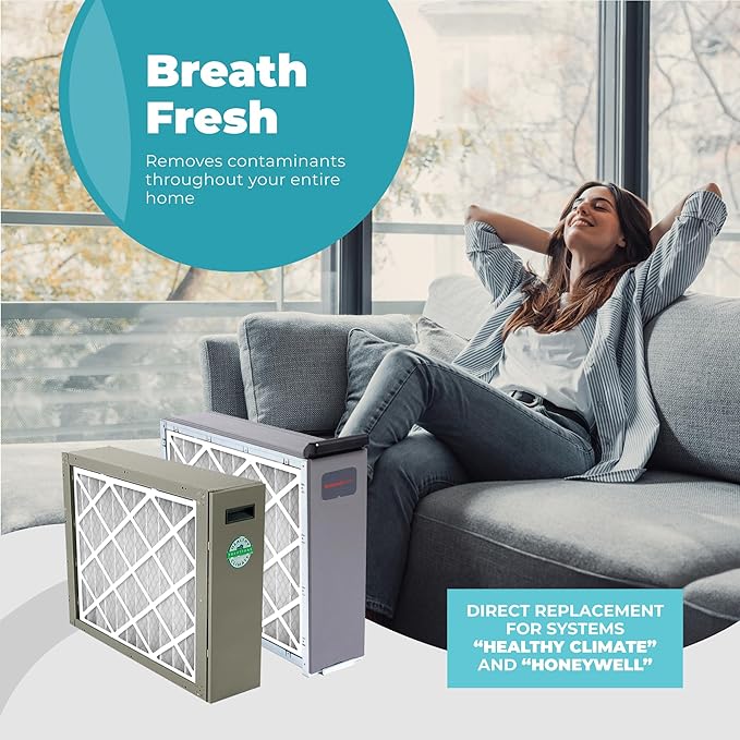 Honeywell 20x20x4 Air Filter Replacement MERV 11, FC100A1011 Pleated HVAC AC Furnace Filters with Wholesalehome Cleaning Cloth, 4-Pack (Actual Size: 19.94 x 19.75 x 4.38 Inches)