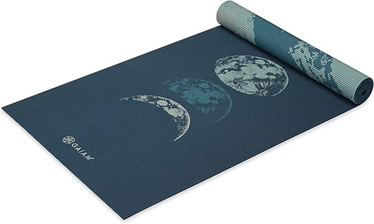 Gaiam Yoga Mat - Premium 6mm Print Reversible Extra Thick Non Slip Exercise & Fitness Mat for All Types of Yoga, Pilates & Floor Workouts (68" x 24" x 6mm Thick)-FlexoryFit