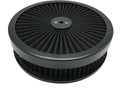 X-AVION Full Flow Round 9''X2'' Air Filter Assembly Kit Black Washable and by X-AVION