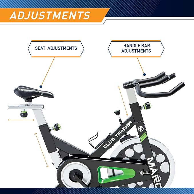 MARCY Club Revolution Bike Cycle Trainer for Cardio Exercise XJ-3220 Black-FlexoryFit