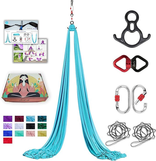 Aerial Silks 11 Yards Aerial Silks For Home Aerial Yoga Swing Aerial Yoga Hammock Swing Aerial Silk For Gymnastics-FlexoryFit