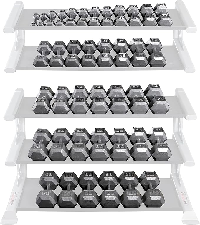Body-Solid Cast Iron Hexagon Dumbbell, Hand Weights For Men and Women, Weight Dumbbells for Strength Training, Body Building Home Gym Training Gear-FlexoryFit