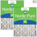 Nordic Pure 20x24x4 (19_3/8 x 23_3/8 x 3_5/8) Pleated MERV 13 Air Filters 2 Pack