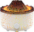Aromatherapy Essential Oil Diffuser, 560ml Ultrasonic Cool Mist Diffuser/Humidifier with Flame & Volcano 2 Mist Mode, for Bedroom,Office,Home, Auto Shut-Off, Remote Control, Gift (White)