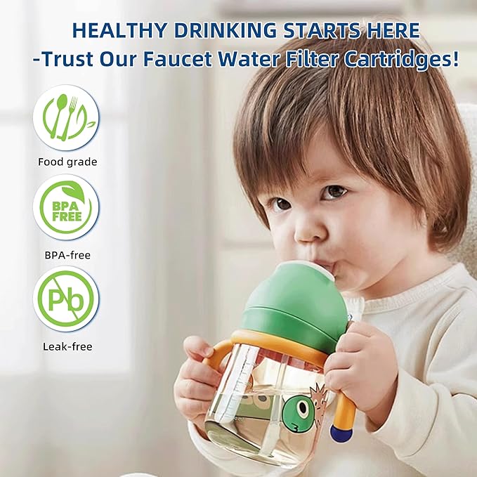 Faucet Water Filter Replacement For PUR, PUR PLUS Faucet Filtration Systems, Fit Sink RF-9999, FM-3700, FM-2500V, PFM400H, RF-3375, Faucet Mount Water Filters 6 Pack