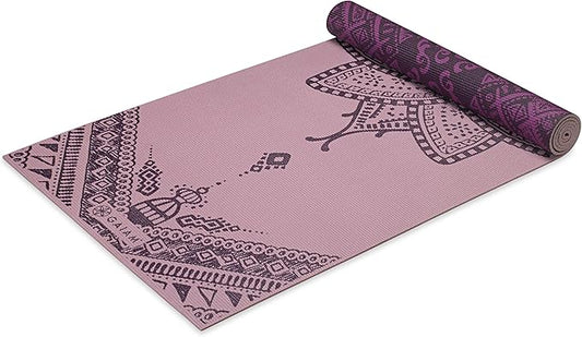 Gaiam Yoga Mat - Premium 6mm Print Reversible Extra Thick Non Slip Exercise & Fitness Mat for All Types of Yoga, Pilates & Floor Workouts (68" x 24" x 6mm Thick)-FlexoryFit