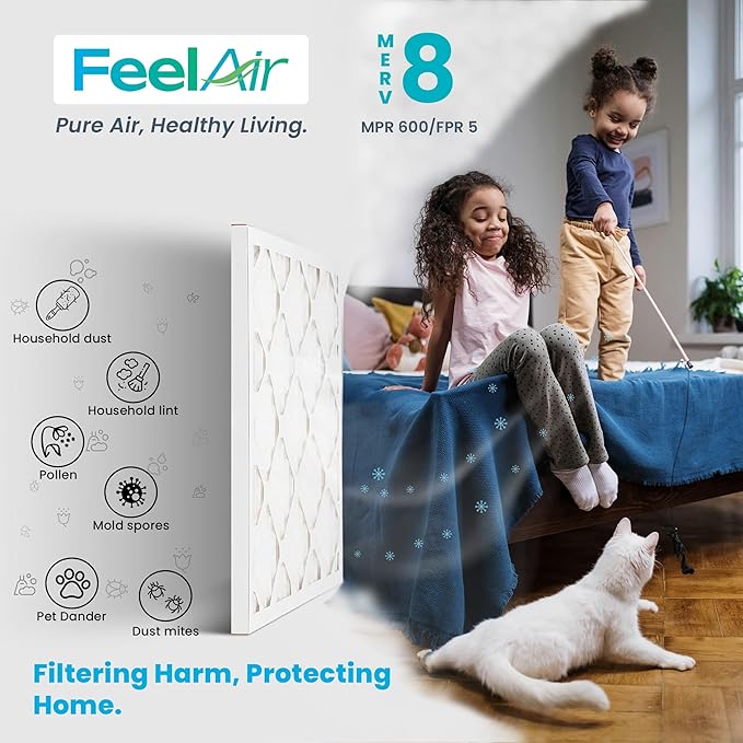 Air Filters 12x12x1 MERV 8, MPR 600, Air Filter (6 Pack)