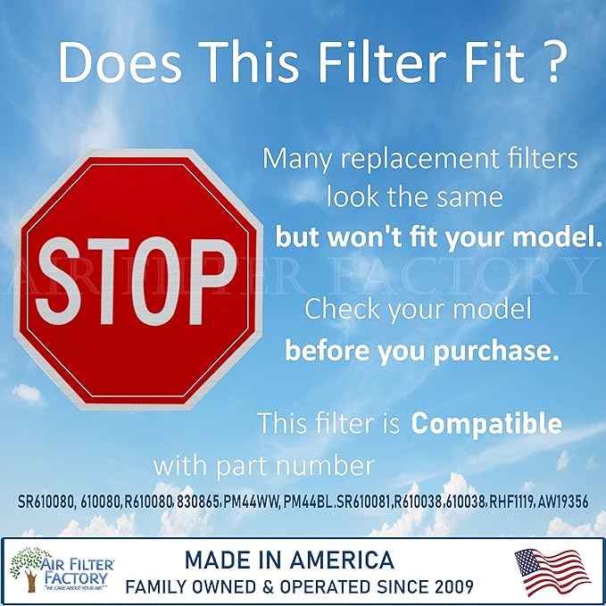 Air Filter Factory Grease Filter SR610080, 610080 R610080 830865, PM44WW, PM44BL, SR610081, R610038, 610038, RHF1119, AW19356 Replacement For Broan Aluminum Mesh Grease Filter 2-Pack