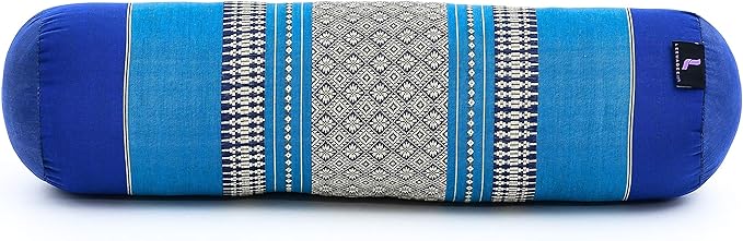 Leewadee Small Yoga Bolster – Shape-Retaining Cervical Neck Roll, Tube Pillow for Comfortable Reading, Kapok Filling, 22 x 6 x 6 inches-FlexoryFit